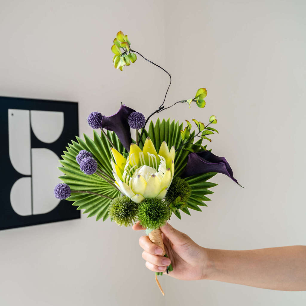 hoa giả trang trí nhà cửa hoa diên vĩ pu cao cấp decor phòng khách sang trọng bộ hoa nghệ thuật đặt bàn ăn phối sẵn đẹp giá rẻ