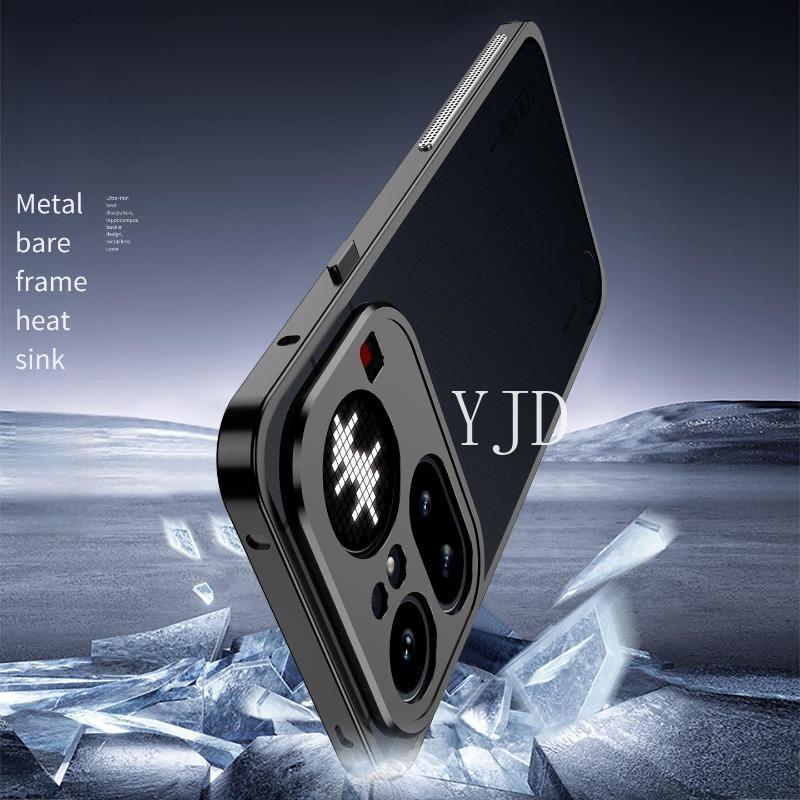 YJD Case For Nothing Điện thoại 4a Khung trần bằng kim loại Tản nhiệt Vỏ điện thoại chống rơi