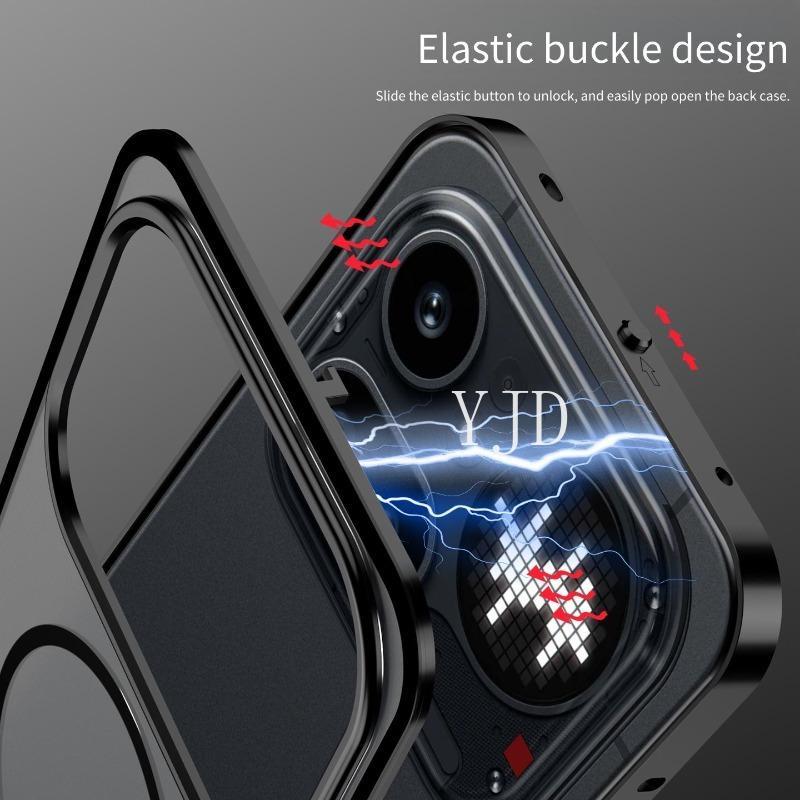 YJD Case For Nothing Điện thoại 4a Pro Khung kim loại Matte Back Panel Tản nhiệt Vỏ điện thoại chống rơi