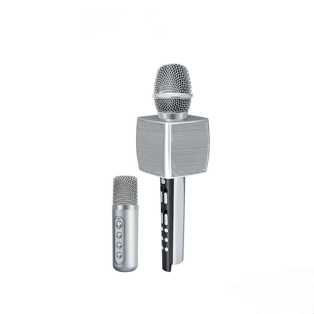 Micro karaoke không dây YS98 Bluetooth kèm mic phụ song ca, âm thanh to rõ, livestream cực hay 2026