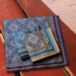 3x Khăn tay nam Cotton Hankies Jacquard Hanky Pocket Square cho đám cưới