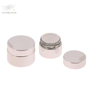 [hatheaven] Lọ Mỹ Phẩm 5-50g Kem Mặt Chai Thủy Tinh Bạc Lọ Kem Hộp Đựng Mỹ Phẩm Trống Móng Tay Keo Bình Đựng Trang Điểm Du Lịch Đẹp