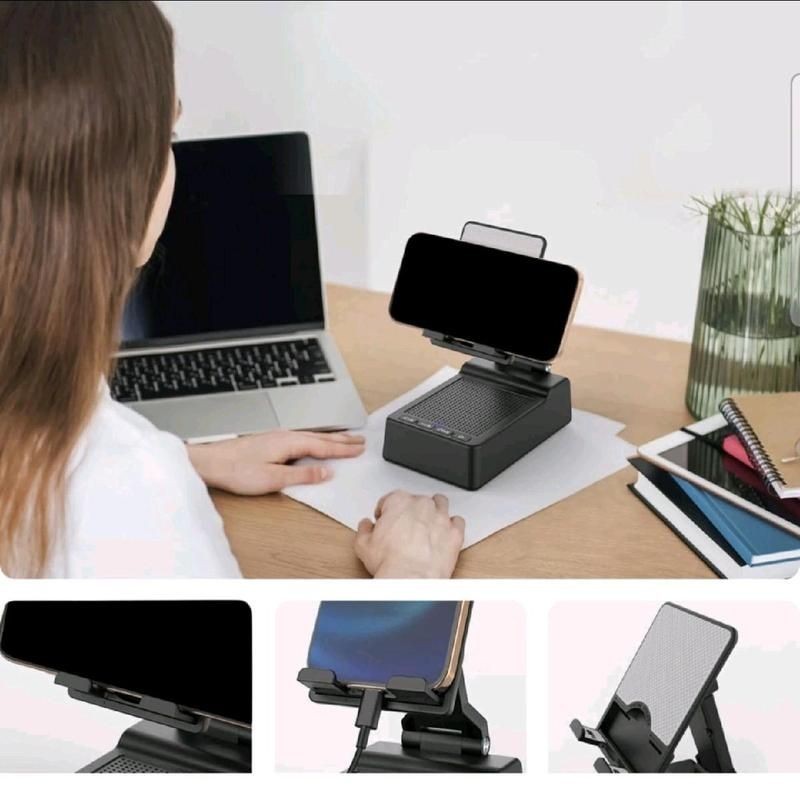 Loa Bluetooth Đa Năng Tiện Lợi 3 in1, Giá Đỡ Điện Thoại 3 Trong 1, Tích Hợp Sạc Dự Phòng