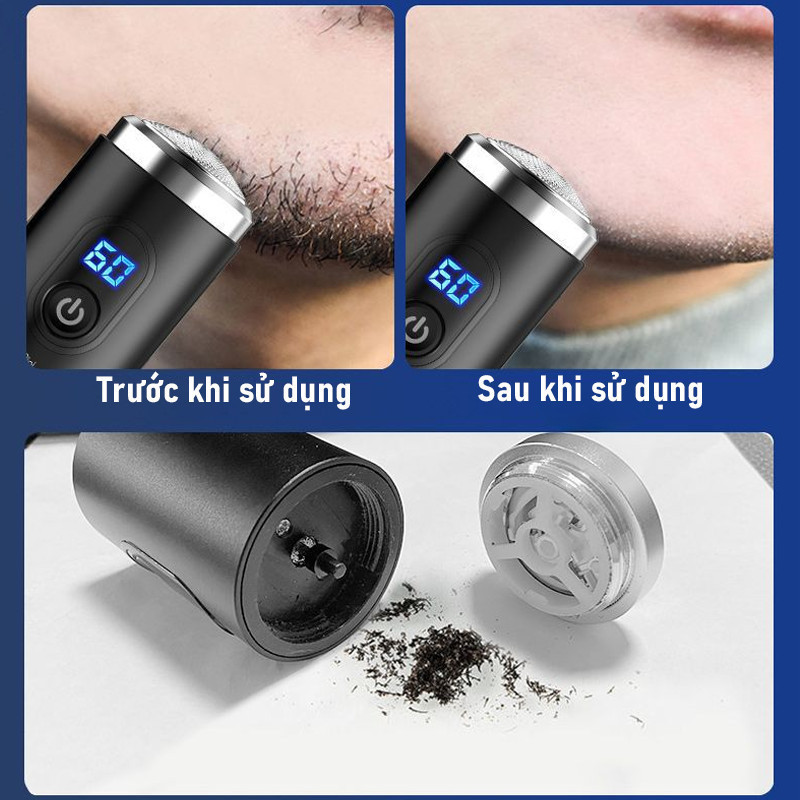 Máy cạo râu du lịch mini cao cấp hộp đựng sang trọng Sạc USB،Mang theo khi du lịch, công tác،Hiển thị pin thông minh