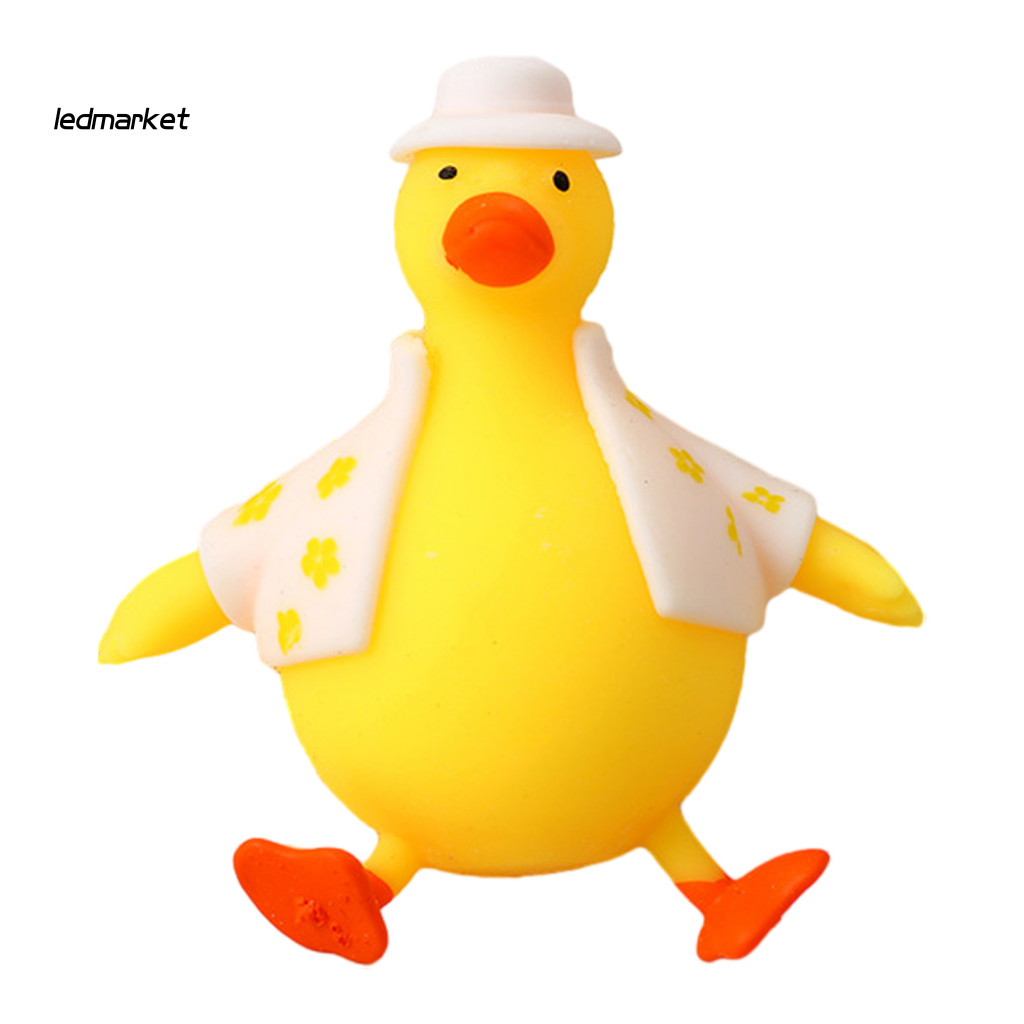 Đồ chơi vịt trang trí bóp chậm phục hồi, đồ chơi thần tài hoạt hình dễ thương