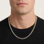 Vòng cổ dây xích unisex thép titan chống xước, thiết kế 360° không lật, mặt trước sau 3D - ZHENGFANYUANHU