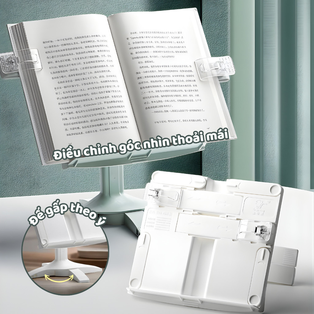 Giá đỡ đọc sách đa năng điều chỉnh góc cao cấp,kệ giữ sách học tập,đọc sách viết bài tiện lợi