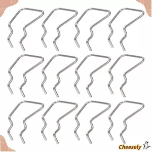 CHEESELY 5 Cái Móc treo bảng, Giá trưng bày Móc tấm bảng chữ cái vòng đôi, Dây buộc phần cứng bằng thép không gỉ Phụ kiện treo kìm cho cửa hàng