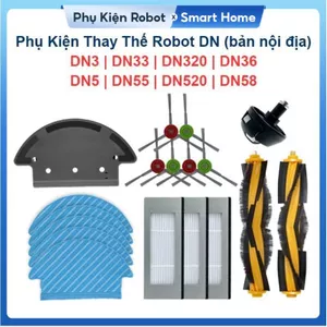 Phụ Kiện Thay Thế Robot DN3, DN33, DN36, DN320, DN5, DN55, DN58, DN520, Chổi lăn, chổi cạnh, bộ lọc, khăn lau