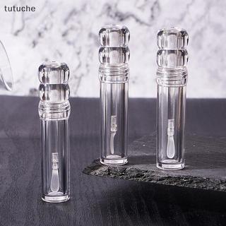 Tutu Trống 3.5ml Ống Son Bóng Trong Suốt Có Bàn Chải Silicon Tròn Mỹ Phẩm Son Bóng Ống Trong Suốt Son Dưỡng Môi Chai Có Thể Đổ Lại VN