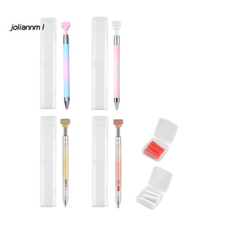 [JM] Dụng cụ nhặt bút chấm móng tay có hộp Dụng cụ nhặt kim cương giả cho Nail Art Diy – Bút sáp có thể đổ lại với đầu chấm có thể xoay được Dễ dàng lấy kim cương giả để làm móng tay