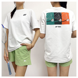 Áo sơ mi nam nữ cổ điển họa tiết cầu lông, chất liệu 100% cotton thoáng mát, phù hợp tập luyện