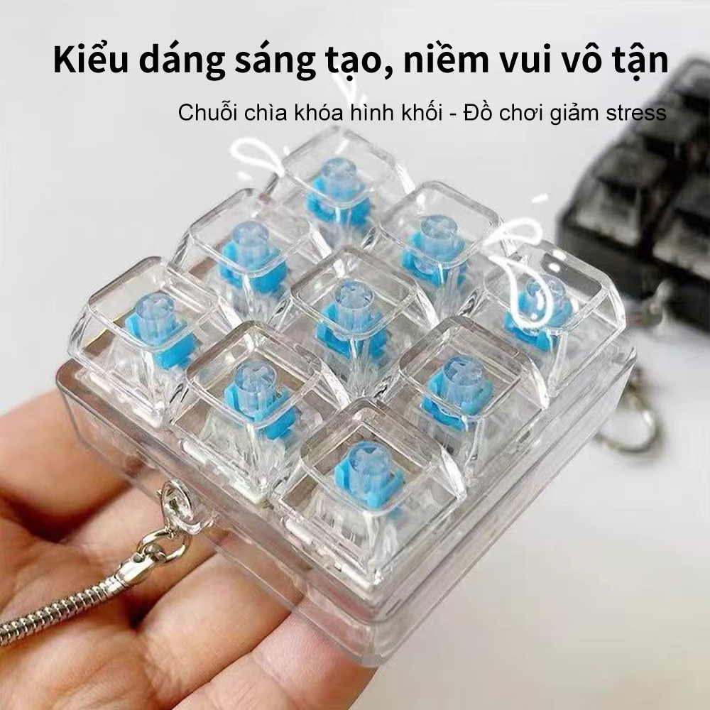 Đồ chơi giảm căng thẳng hình bàn phím, móc khóa giảm căng thẳng hình bàn phím, giúp thư giãn khi sử dụng bàn phím.