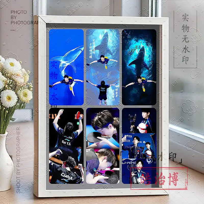 Bán Sản Phẩm Mới Satou Sun Yingsha King Chu Qinshatou Ma Cao Vô Địch Biểu Đồ Thần Ngoại Vi Bộ Sưu Tập Quạt Vuông Tinh Tế Dễ Thương Khung Ảnh Chất Lượng Cao