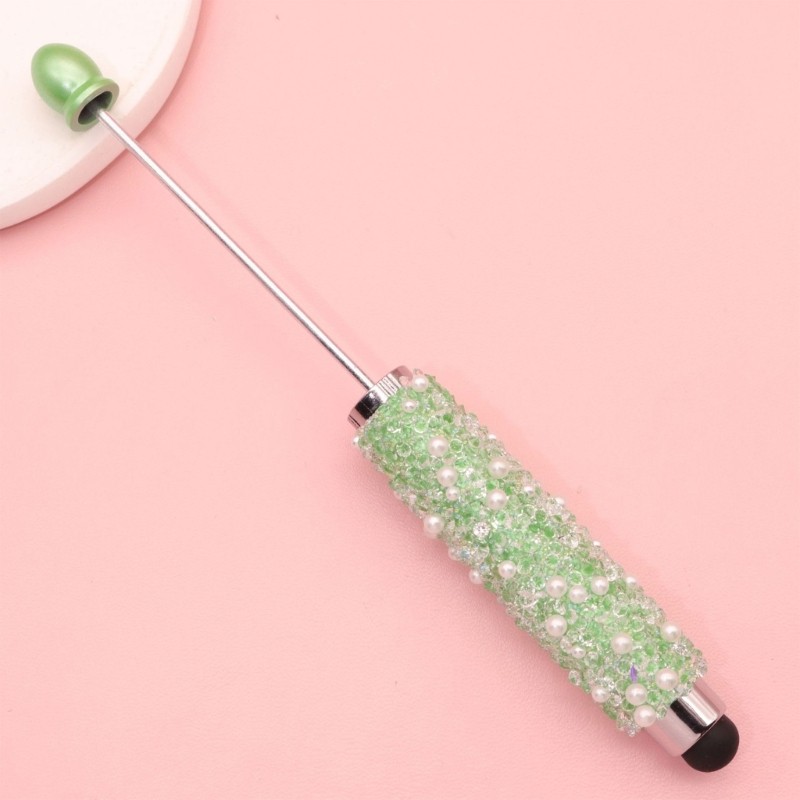 KIKIN Bút kim loại nhiều màu, bút con lăn đính hạt DIY cho văn phòng, đồ dùng học tập
