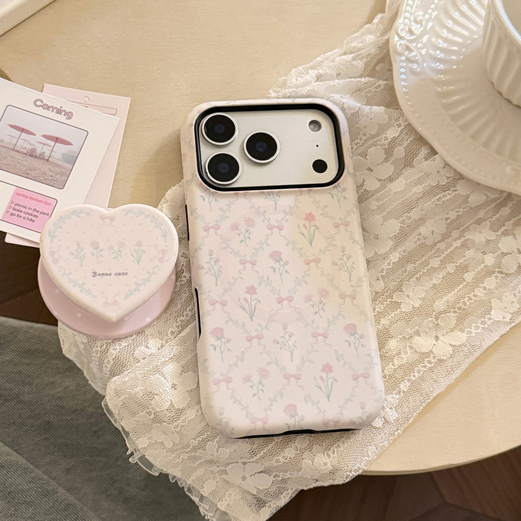 [Giao hàng nhanh] Họa tiết hoa chất lượng cao, Thích hợp cho iPhone 17 Pro Max, 17, 16, 15, 14, iPhone 13, 12, 11, Vỏ cứng có chức năng từ tính 7ZAM