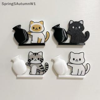 [SpringSAutumnW1] Nam châm tủ lạnh đẩy mèo Trang trí nội thất Nam châm tủ lạnh Bộ sưu tập mèo Whisker Hộp tưởng niệm Trang trí văn phòng tại nhà cho cửa hàng quà tặng