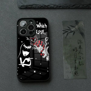 BK-3 Truyện Tranh Emily The Strange Ốp Lưng Điện Thoại IPhone 17 16 14 Pro 15 13 12 Max 11 XR XS 6 Air 7 8 6s X Luxury Glass Cove