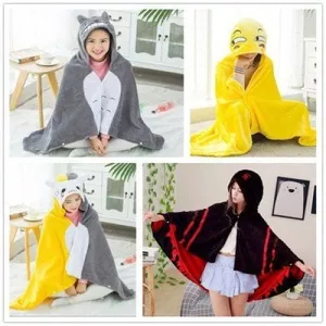 Nhỏ Chôn Áo Choàng Ngộ nghĩnh Hamster Pikachu Hàng Xóm Của Tôi Totoro Cùng Phong Cách Khăn Choàng Áo Anime Hoạt Hình Lười Chăn Thu Đông Dày