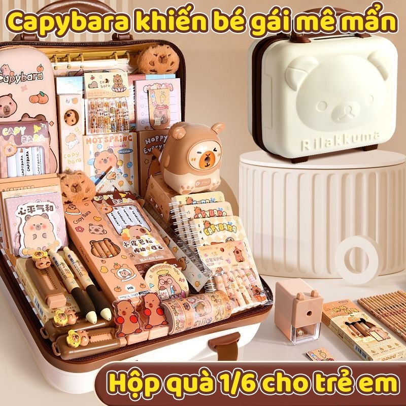 Combo văn phòng phẩm hoạt hình - Dụng cụ học tập tiện lợi, hộp quà sinh nhật, quà tặng ngày 1/6