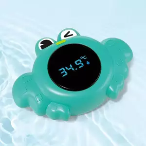 Nhiệt kế tắm cho bé có đèn LED Thiết kế kỹ thuật số hình cua và vịt an toàn cho bé Đồ chơi bồn tắm nổi Đo chính xác sonlekvn