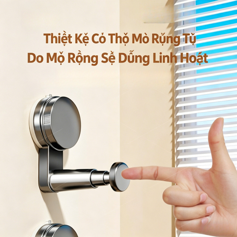 Giá Treo Hút Chân Không Gắn Tường Kéo Dài Thu Gọn, Chịu Tải Trọng Cao, Không Khoan Đục Tường, Treo đồ Tiện Dụng