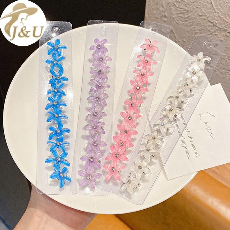 JU 10 Chiếc Kẹp Tóc Hoa Nhỏ Cho Trẻ Em Gái, Bộ Phù Hợp Với Mũ Đội Đầu Dễ Thương