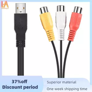 1 USB Nam Cắm Sang 3 Nữ Adapter Bộ Chuyển Đổi Âm Thanh Video Av A / V Cáp USB Sang Cáp Cho Hdtv Truyền Hình Dây