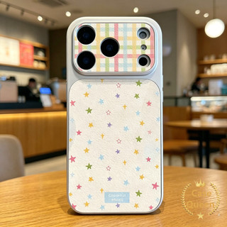Ốp lưng hình ngôi sao nhỏ đầy màu sắc thời trang Tương thích cho IPhone XR 17 16 13 15 12 14 11 Pro Max Air 15 16 14 Plus 16 14 17 12 13 Pro Ốp họa tiết da sáng tạo sang trọng