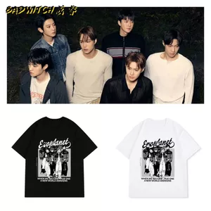 Áo Thun Ngắn Tay Cotton Nguyên Chất Cho Người Hâm Mộ EXO