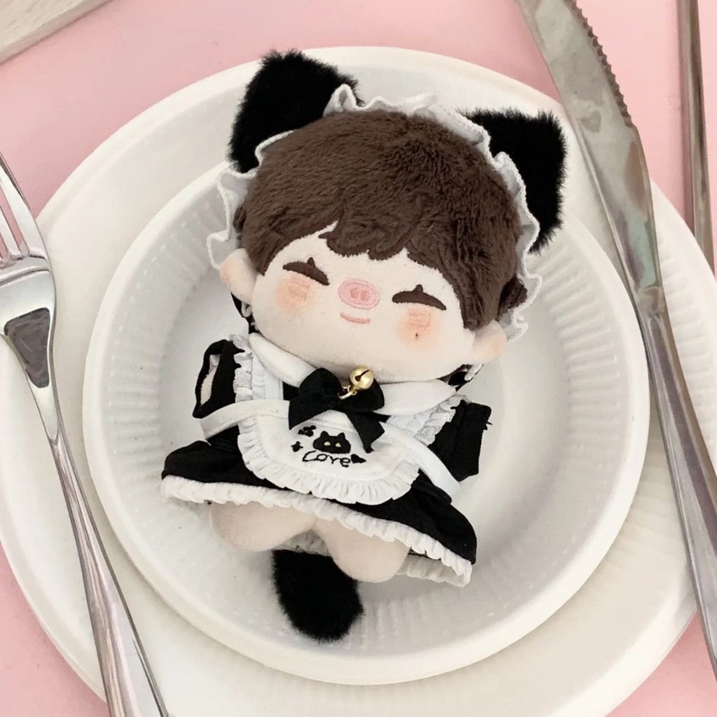 10Cm Cotton Búp Bê "Mèo Con Người Giúp Việc" Phù Hợp Với Quần Áo Bé Hoạt Hình Dễ Thương 10Cm Búp Bê Trang Phục Quần Áo Bé Phụ Kiện 4.16
