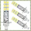 4 Bóng Đèn Pha LED H1 6000K Siêu Trắng 80W Bộ Đèn Pha Sương Mù Lái Xe