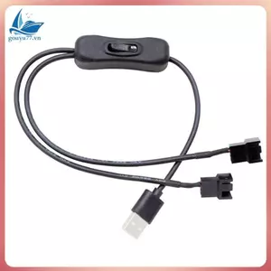 USB sang 3-Pin / 4-Pin Bộ chuyển đổi nguồn quạt USB 5V Vỏ cáp Bộ chuyển đổi quạt Cáp kết nối có công tắc bật tắt
