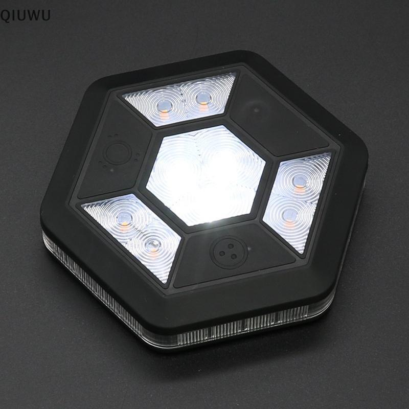 QIUWU Đèn LED xoay ô tô Đèn cảnh báo từ tính Nhấp nháy có thể sạc lại Màu vàng trắng An toàn giao thông Flash Đèn tín hiệu an toàn tự động Toola.