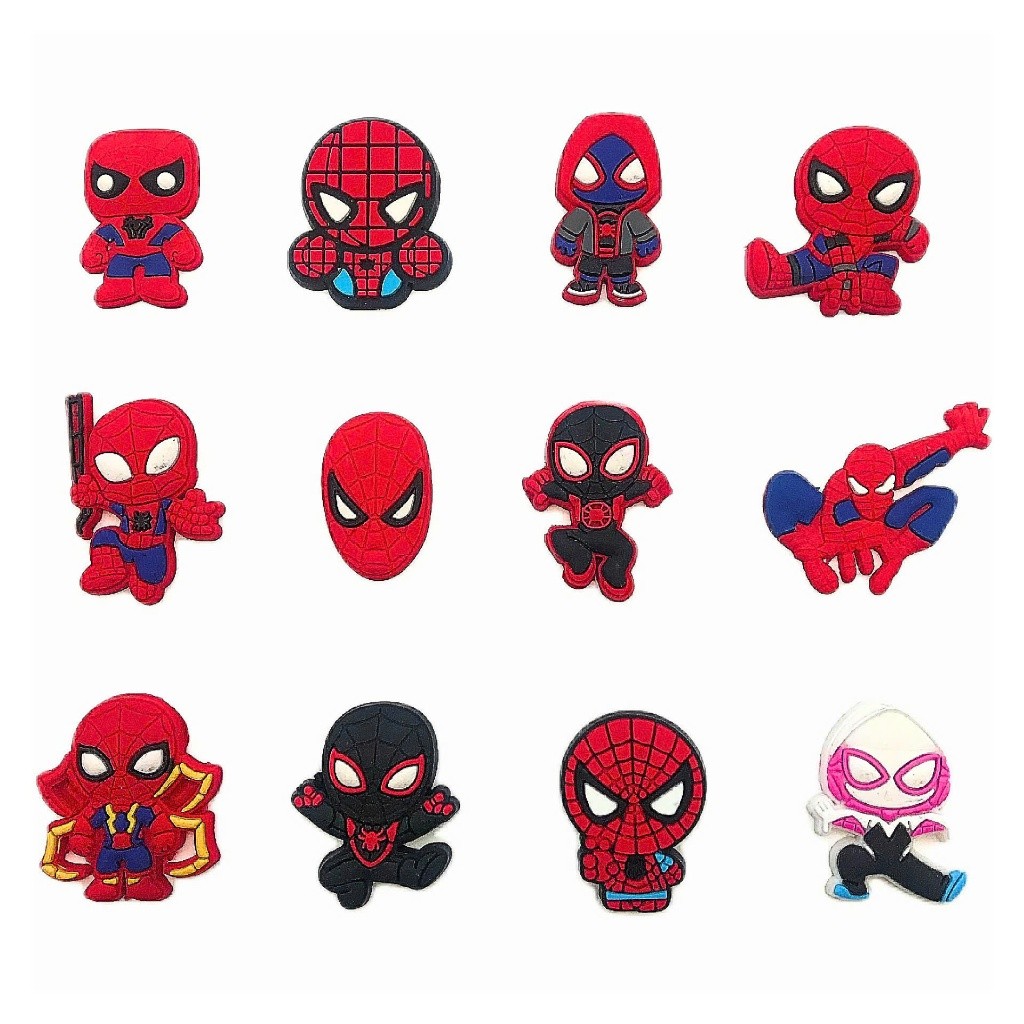 Set Charm Spider Man - Charm người nhện Cute – Người Nhện Chibi Gắn Dép, Sục SIÊU HOT HIT- Charm siêu nhân nhện