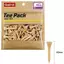 Tee golf gỗ Lite TEE PACK T-436 phủ sơn bóng – Tee gỗ tự nhiên bền bỉ