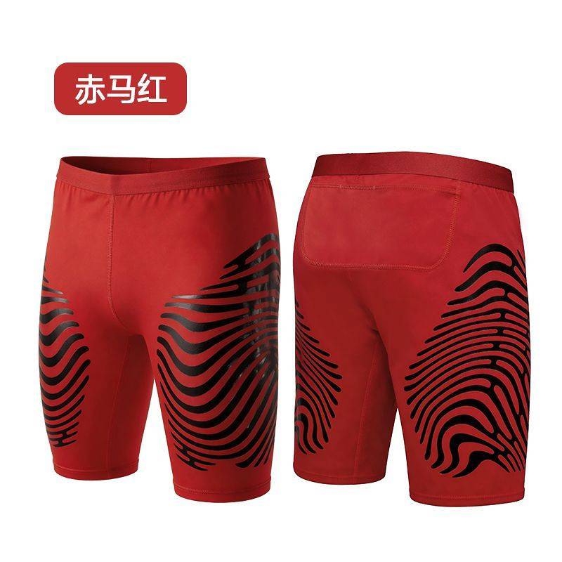 [Customized] Sports High Elastic Five-Point Tights Quick-Drying Track and Field Running Fitness Breathable Short Elastic Marathon Sports Training Shorts 9EfK