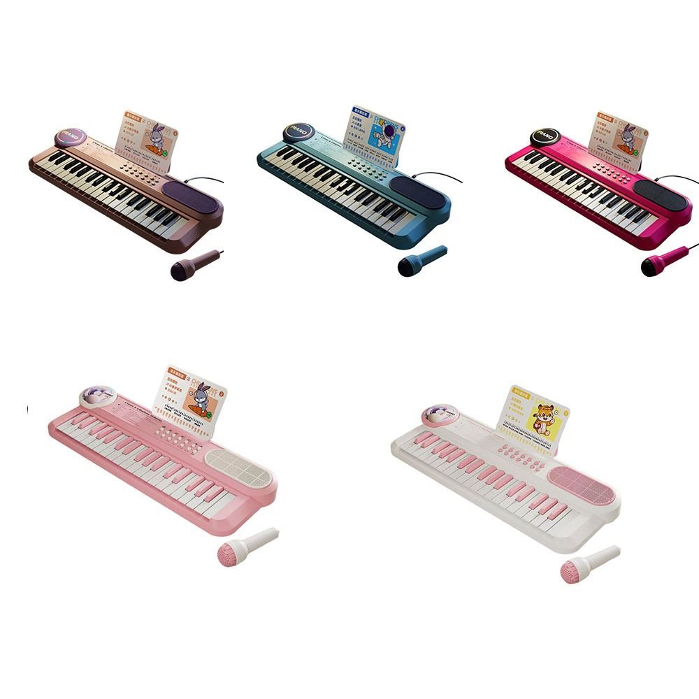 Đồ chơi âm nhạc DELMER, có micrô 37 phím Bàn phím đàn piano trẻ em, Đồ chơi giáo dục Sinh nhật điện tử Đàn piano điện tử đa chức năng Chơi tương tác