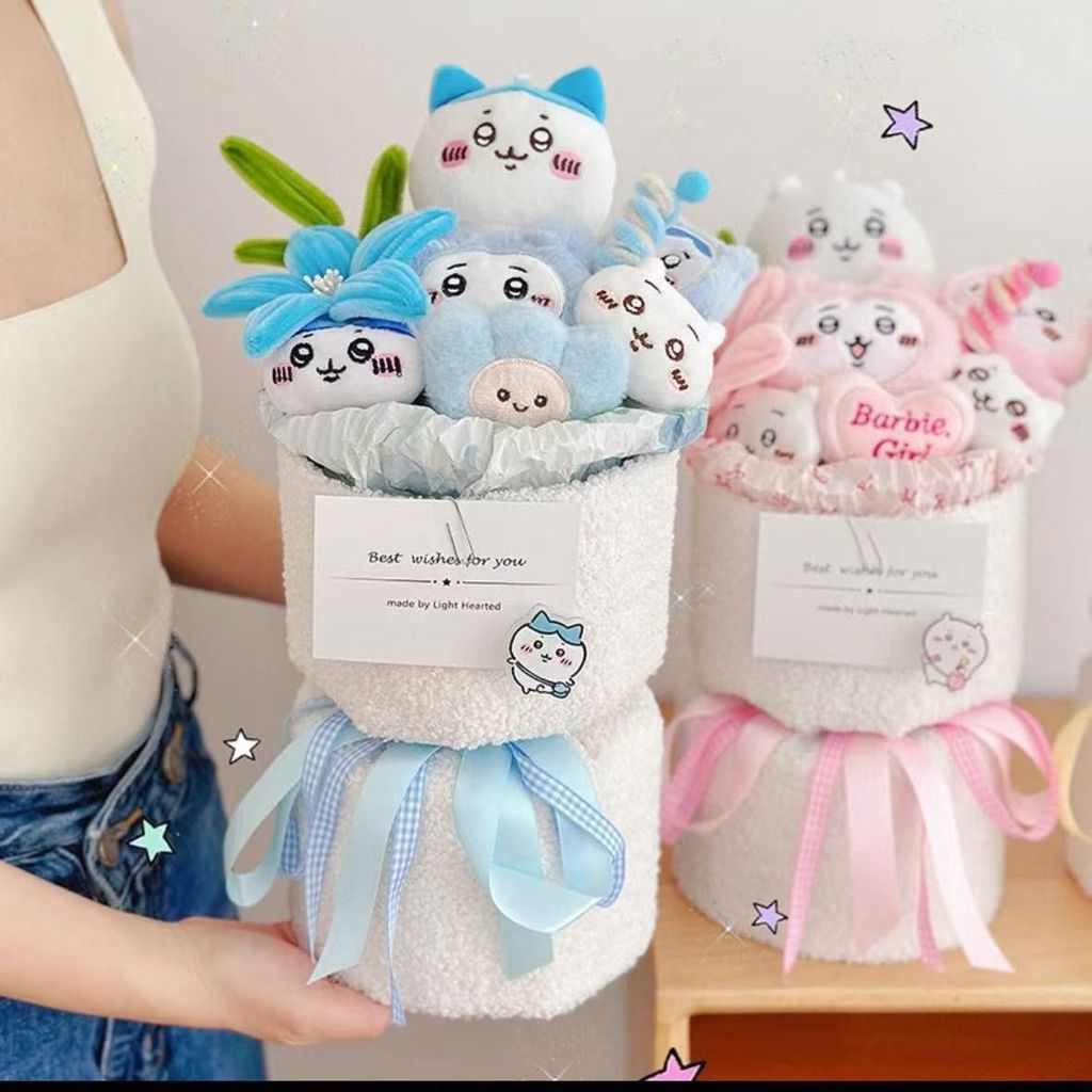 Chiikawa Usagi Hachiware Hoa Sang Trọng Búp Bê Bó Hoa Hoạt Hình Sang Trọng Búp Bê Bó Hoa Sinh Nhật Quà Tặng Ngày Lễ Tình Nhân Cho Bạn Gái