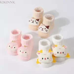 Kikin Mềm Cho Trẻ Sơ Sinh Mùa Đông Tất Hoạt Hình Tập Đi Trẻ Sơ Sinh Tầng Tất Động Vật Thiết Kế Tất Trẻ Em Giữ Ấm Phong Cách