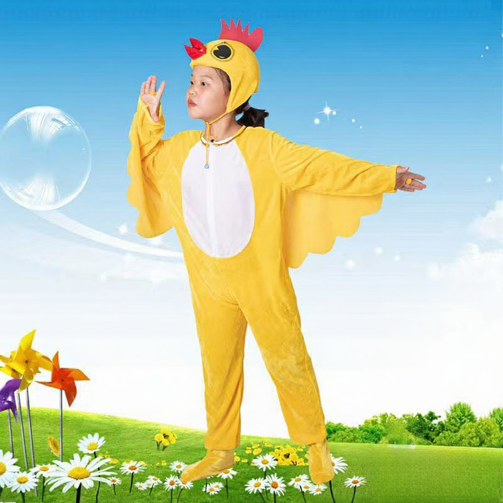 💕 HÀNG CÓ SẴN – Đầm Trang Phục Trẻ Em 3‑12 tuổi – Gà Vịt + Hoạt Hình Động Vật, Thích hợp Halloween, Giáng Sinh & Ngày Trẻ Em 🎃🎉