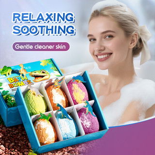 SADOER Khủng Long Trứng Tắm Muối Bóng 6 Món Làm Sạch Cơ Thể Nước Hoa Tắm Muối Bóng Sản Phẩm Chăm Sóc Da