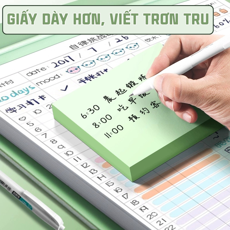 Giấy Ghi Chú Trơn Đơn Giản – Giấy Note Nhiều Màu 100 Tờ, Dán Chắc Không Rơi