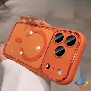 Ốp Điện Thoại Từ Tính Trong Suốt 6D Sang Trọng Cho iPhone 17Pro Max 12 13 14 15 16 Pro Max PC Vỏ Chống Sốc Có Vỏ Bảo Vệ Camera