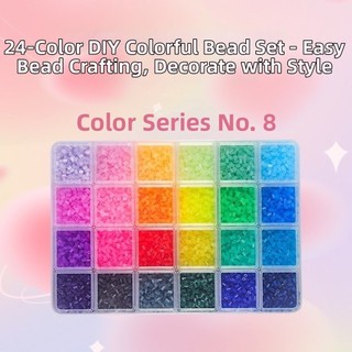 Bộ hạt MARBLEM Perler Hama, Trang trí thủ công Hộp hạt Hama 2.6mm, Sáng tạo 24 màu Đậu nhỏ cao cấp DIY Làm câu đố Bộ dụng cụ hạt nóng chảy Câu đố giáo dục