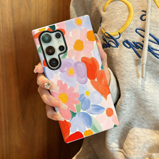 Graffiti với họa tiết hoa tươi sáng Vỏ chống sốc S26Ultra có thể so sánh với Samsung S26 S23 S24 Ultra S24FE 25FE S25eDge Vỏ chống sốc S25 Plus S25ultra A55 a56 A36