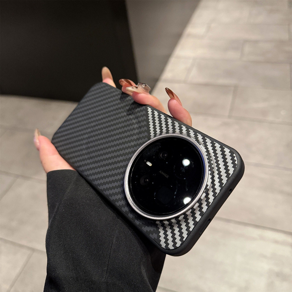 Ốp Điện Thoại Da Nam Châm Họa Tiết Sợi Carbon Sang Trọng N52 Cho Honor Magic 8 Pro Magic 7 Pro / Cảm Ứng Thoải Mái Chống Sốc Honor Cover