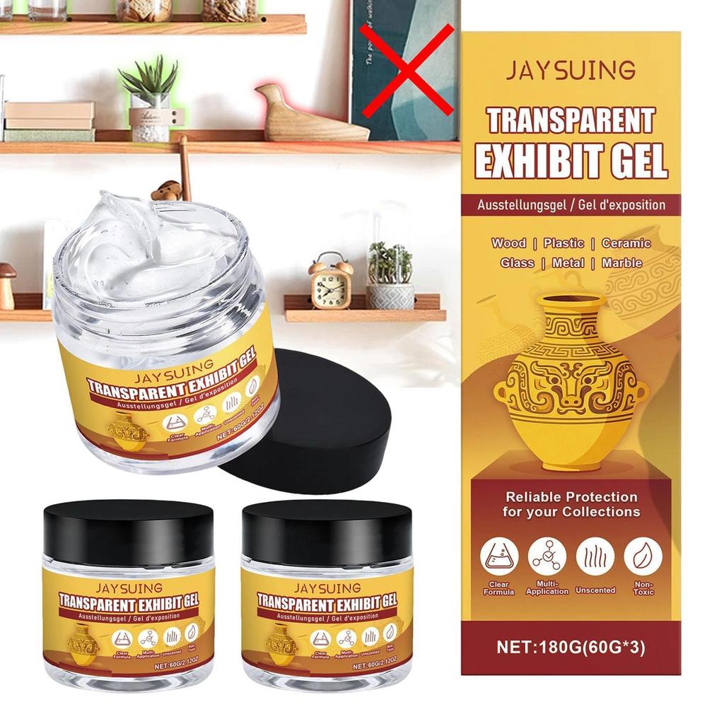 Clear Museum Gel Có thể tháo rời Bảo tàng di động trong suốt Bộ sưu tập Putty Hiện vật Trang trí Sáp cho cửa hàng thủy tinh kim loạiidaevn