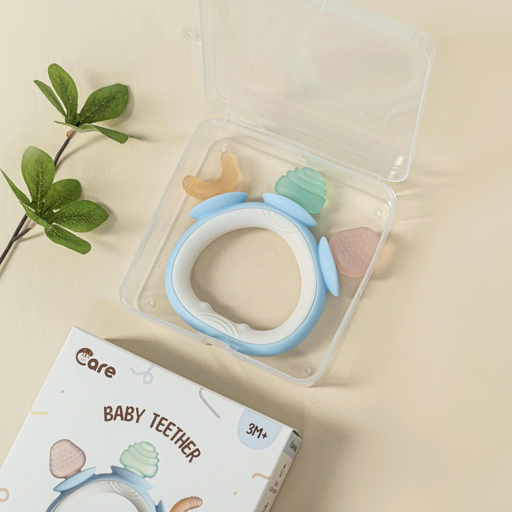 [ĐÃ KIỂM NGHIỆM ][TẶNG KÈM HỘP] Đồ Chơi Gặm Nướu Silicon Organic Cầm Tay Cao Cấp, Siêu Mềm - An Toàn Cho bé