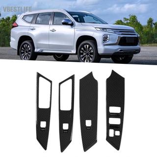 VBESTLIFE Cửa Tay Bảng Viền Cửa Sổ Công Tắc Nắp 4 Thay Thế Cho Mitsubishi Pajero/Montero/Shogun Sport 19‑21 Xe Ô Tô